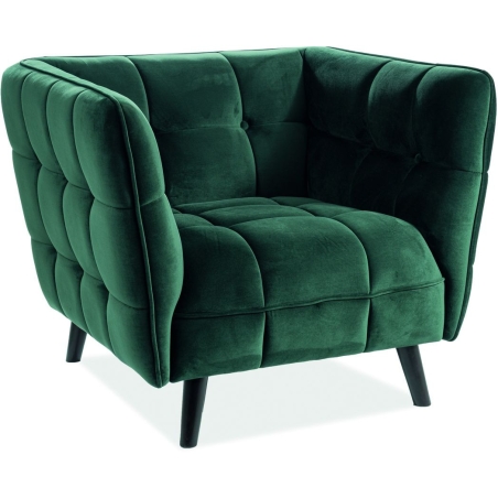 Castello 1 velvet green bluvel 78 wenge armchair Signal