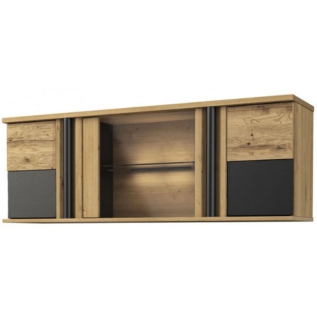 Small wall-hung cabinet 2D1DS with lighting Omega Mebin
