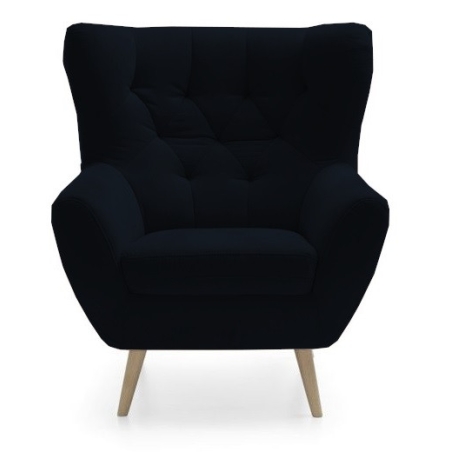 Gala Collezione leg colours - Oak wax effect, colour - shades of black, Gala Fabrics Gr.A1 - Matt Velvet 99