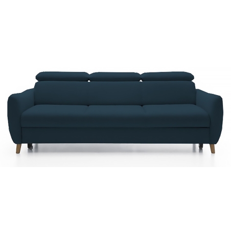 IMS Drewno nóżki - Dąb naturalny, IMS Tkaniny Gr2 - Monolith KR10678, kolor - granatowy