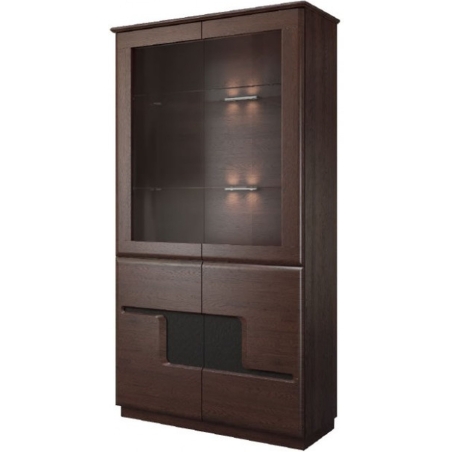 Double 2D 2DS display cabinet with lighting Baggio Mebin