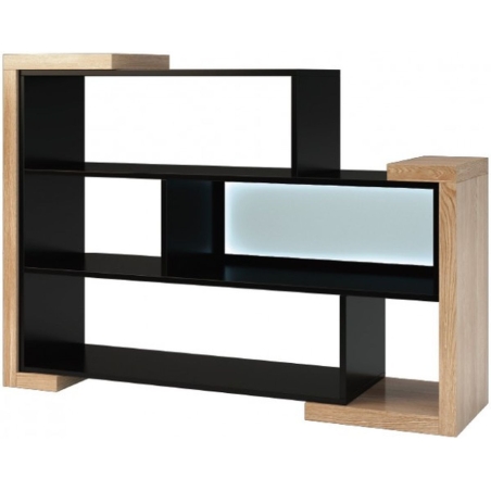 Corino free-standing bookcase with recess lighting right Mebin