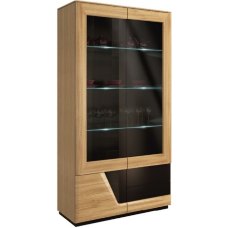 Smart Glass Double-Double-Door Cabinet Left with light Mebin