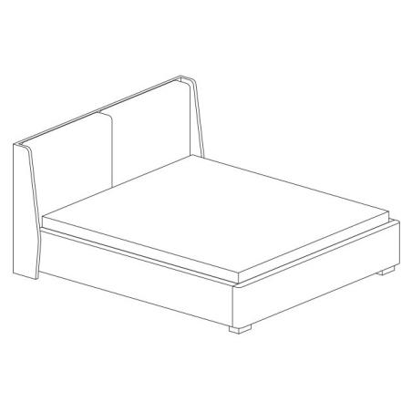 Monaco bed 180 X 200 cm New Elegance (upholstered furniture)