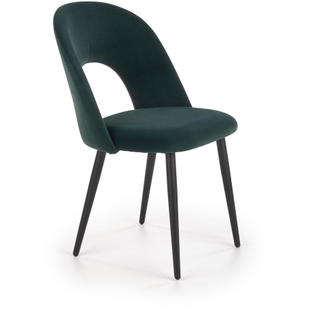 K384 chair dark green / black Halmar