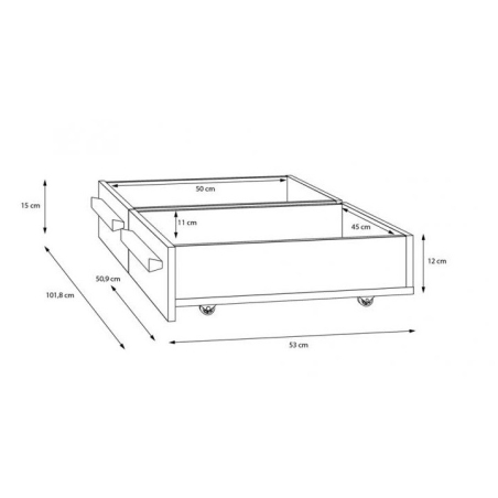 Surfinio bedside drawer SFNL021-M377 Forte