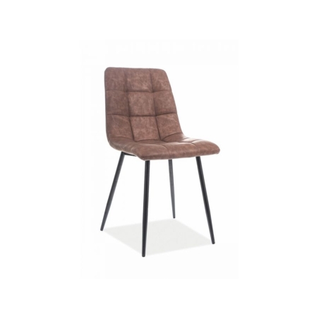 Look chair brown eco leather Signal