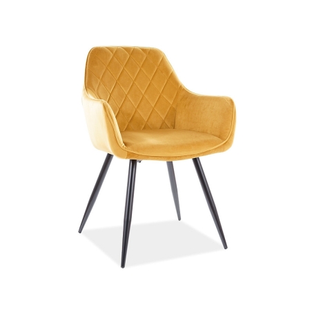 Linea Velvet Curry chair Signal