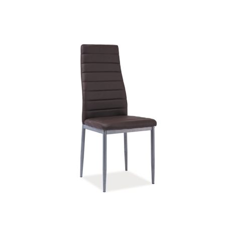 H261 Bis aluminium brown eco leather Signal chair