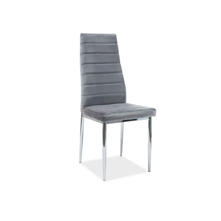 Chair H261 Velvet Chrome Grey Bluvel14 Signal