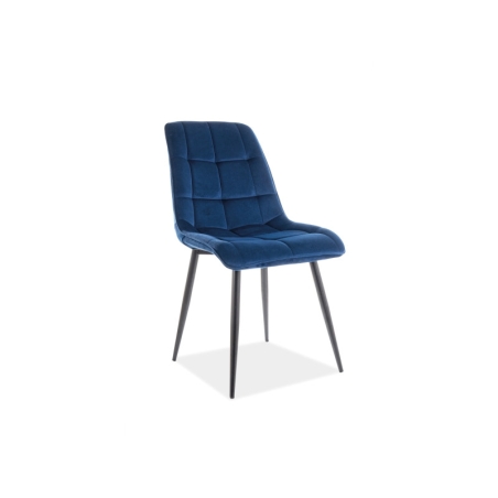 Chic Velvet chair navy blue Bluvel 86 Signal