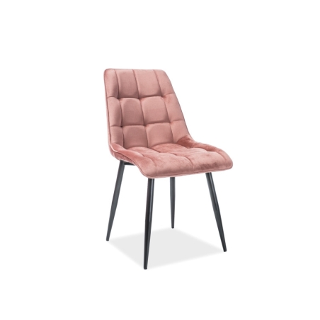 Chic Velvet Chair Black Frame Antique Pink Bluvel 52 Signal