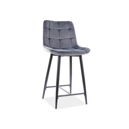 Half-hocker Chic H-2 Velvet grey Bluvel 14