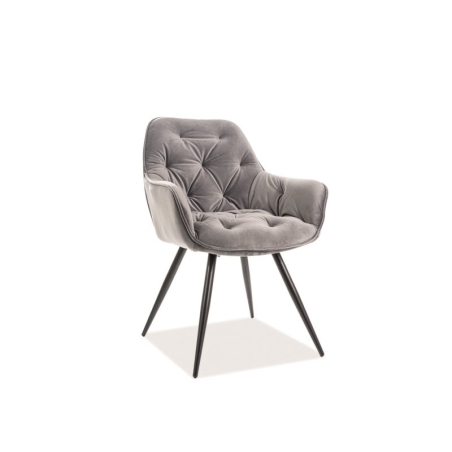 Cherry Velvet chair grey Bluvel14 Signal