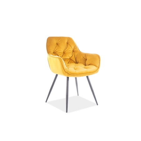 Cherry Velvet curry Bluvel 68 Signal chair