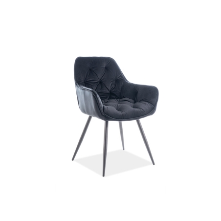Cherry Velvet black Bluvel 19 Signal chair