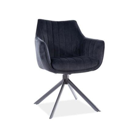 Azalia Velvet black Bluvel 19 Signal chair