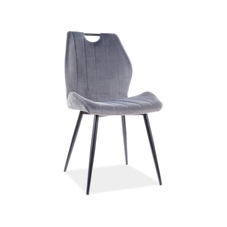 Arco Velvet chair grey Bluvel 14 Signal