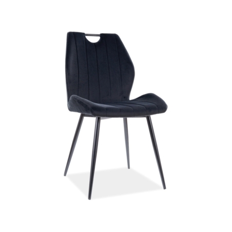 Arco Velvet chair black Bluvel 19 Signal